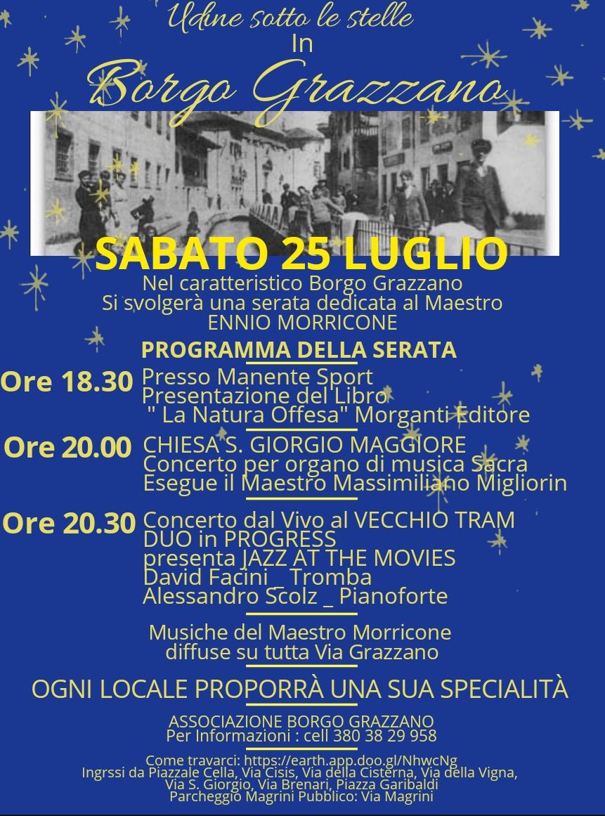 Udine sotto le stelle sabato in Borgo Grazzano