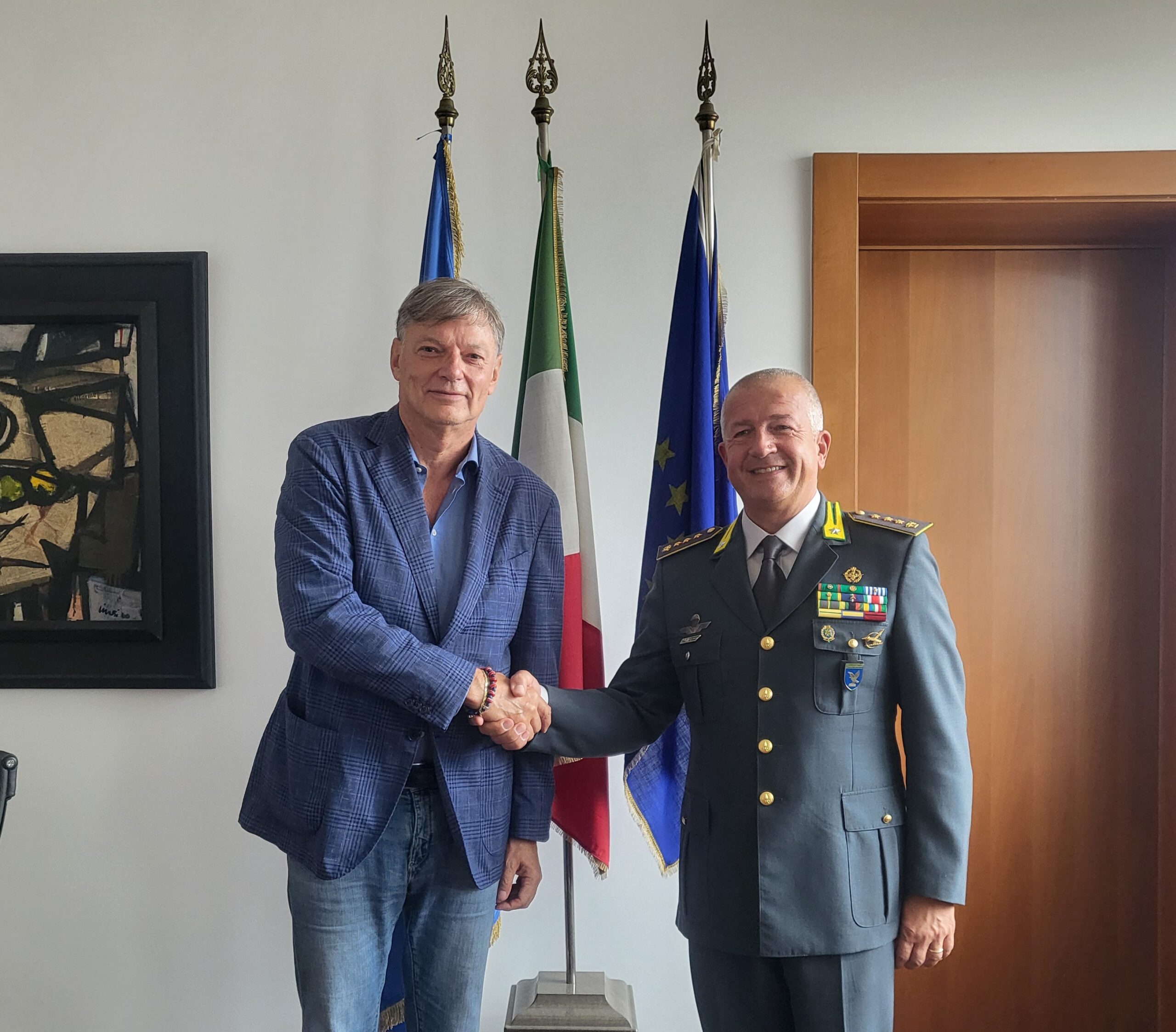 Il presidente Da Pozzo ha accolto il nuovo comandate Gdf Loero